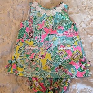 Lilly Pulitzer 2 Piece Shift Dress and Bloomers (Infant)